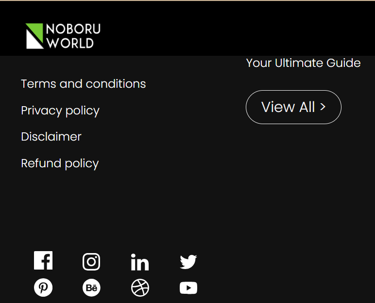 social media links - Noboru World