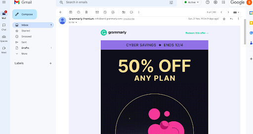 grammarly email marketing campaign