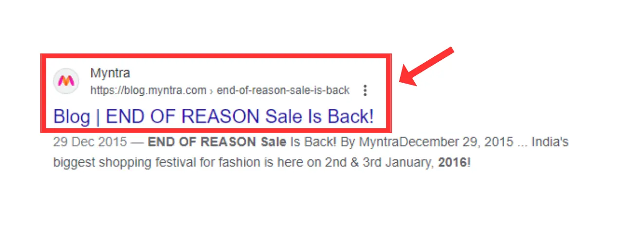 Myntra end of reason sale